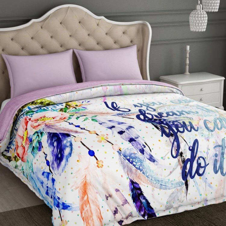 Floral Print Quilt Blanket